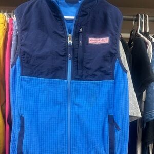 Vineyard Vines Navy and Blue Zip Vest
